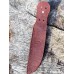 Handmade Leather Knife Sheath for Blades up to 7" (78mm) in Medium Brown.